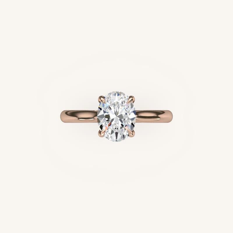The Solienne – Cathedral Solitaire Hidden Halo Engagement Ring