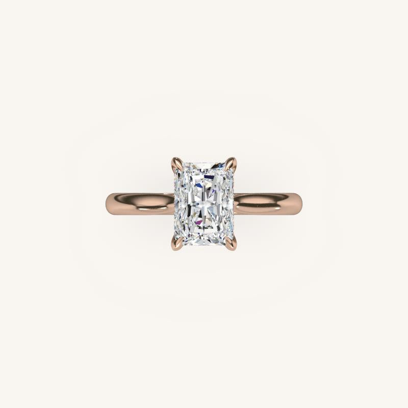 The Solienne – Cathedral Solitaire Hidden Halo Engagement Ring