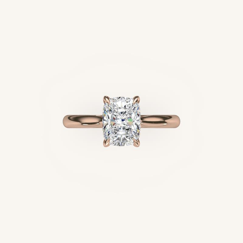 The Solienne – Cathedral Solitaire Hidden Halo Engagement Ring