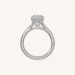 Load image into Gallery viewer, The Solienne – Cathedral Solitaire Hidden Halo Engagement Ring