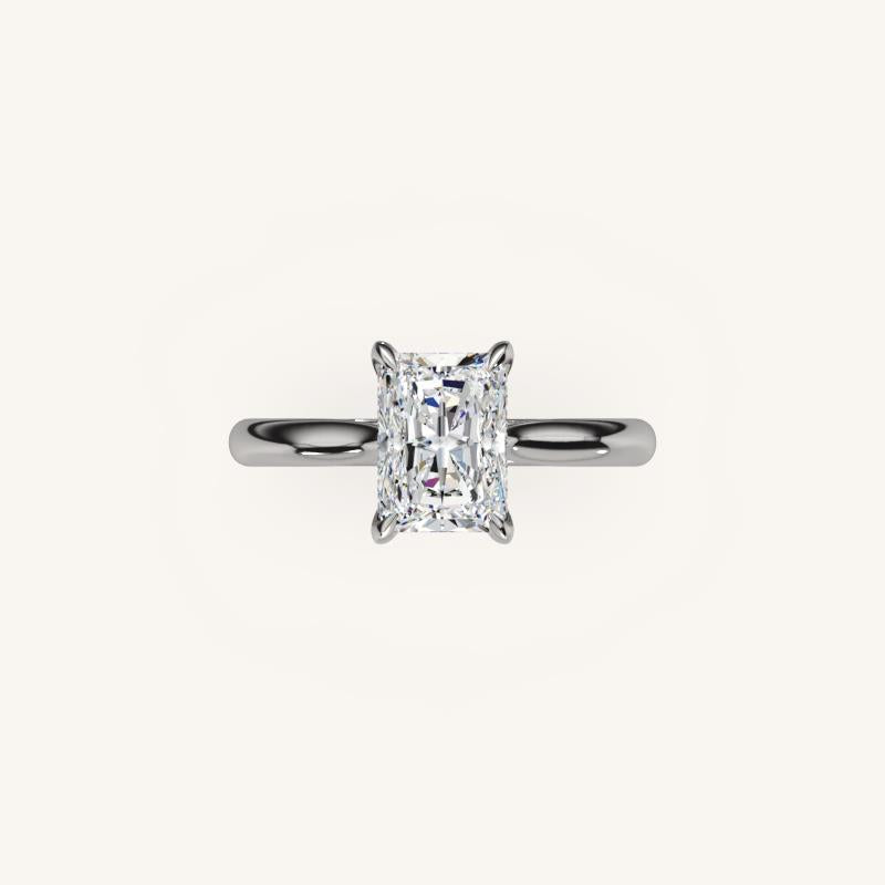 The Solienne – Cathedral Solitaire Hidden Halo Engagement Ring