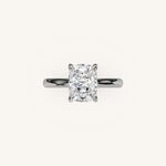 Load image into Gallery viewer, The Solienne – Cathedral Solitaire Hidden Halo Engagement Ring
