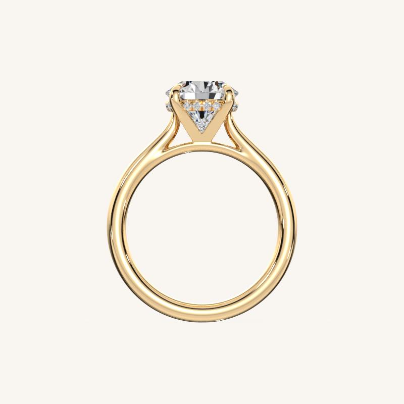 The Solienne – Cathedral Solitaire Hidden Halo Engagement Ring