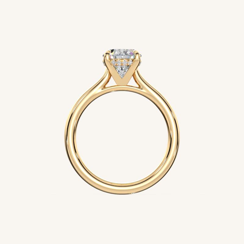 The Solienne – Cathedral Solitaire Hidden Halo Engagement Ring