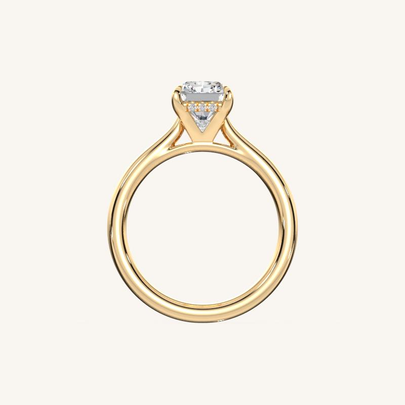 The Solienne – Cathedral Solitaire Hidden Halo Engagement Ring
