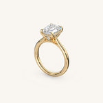 Load image into Gallery viewer, The Solienne – Cathedral Solitaire Hidden Halo Engagement Ring