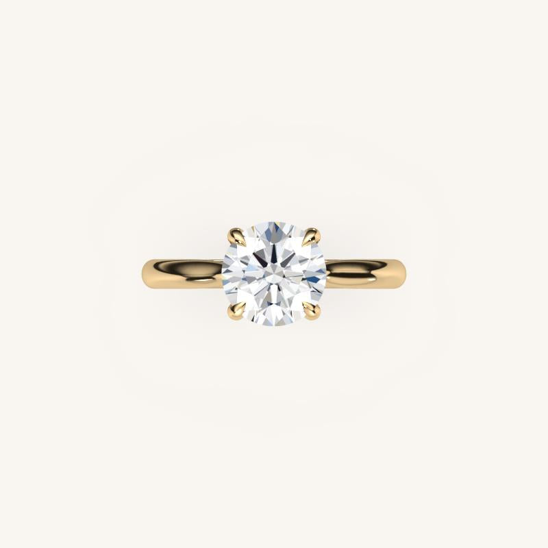 The Solienne – Cathedral Solitaire Hidden Halo Engagement Ring