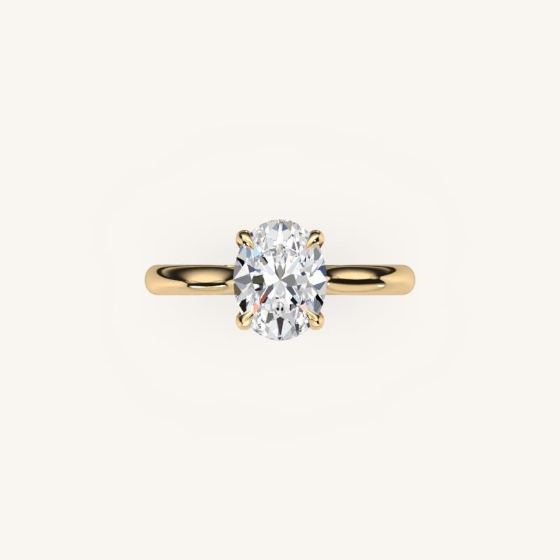 The Solienne – Cathedral Solitaire Hidden Halo Engagement Ring