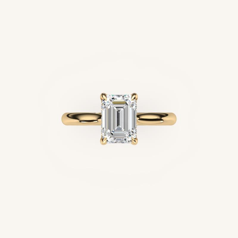 The Solienne – Cathedral Solitaire Hidden Halo Engagement Ring