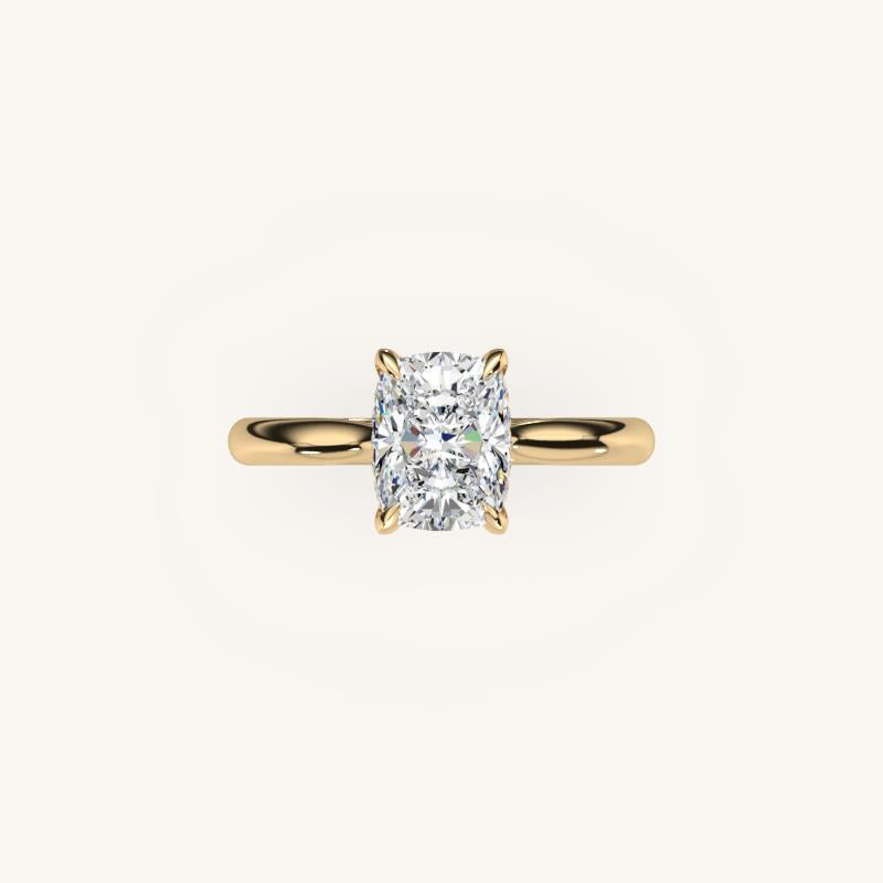 The Solienne – Cathedral Solitaire Hidden Halo Engagement Ring