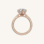 Load image into Gallery viewer, The Solienne – Cathedral Solitaire Hidden Halo Engagement Ring (E-W)
