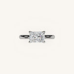 Load image into Gallery viewer, The Solienne – Cathedral Solitaire Hidden Halo Engagement Ring (E-W)