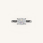 Load image into Gallery viewer, The Solienne – Cathedral Solitaire Hidden Halo Engagement Ring (E-W)