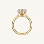 Load image into Gallery viewer, The Solienne – Cathedral Solitaire Hidden Halo Engagement Ring (E-W)