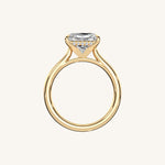 Load image into Gallery viewer, The Solienne – Cathedral Solitaire Hidden Halo Engagement Ring (E-W)