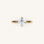 Load image into Gallery viewer, The Solienne – Cathedral Solitaire Hidden Halo Engagement Ring (E-W)