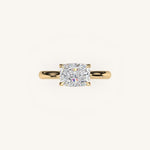 Load image into Gallery viewer, The Solienne – Cathedral Solitaire Hidden Halo Engagement Ring (E-W)