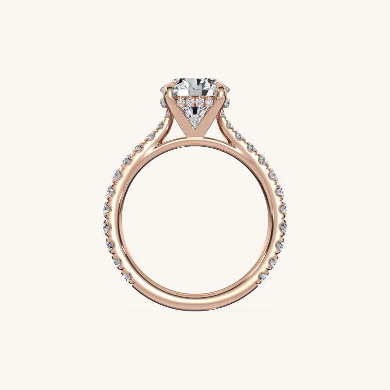 The Solienne – Cathedral Solitaire Hidden Halo Engagement Ring