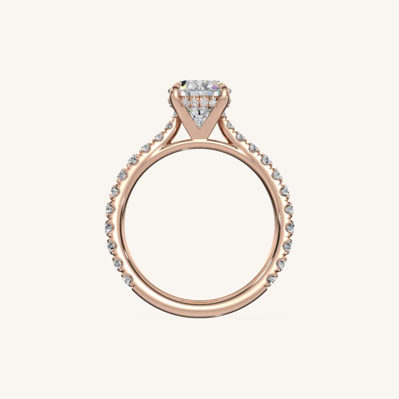 The Solienne – Cathedral Solitaire Hidden Halo Engagement Ring