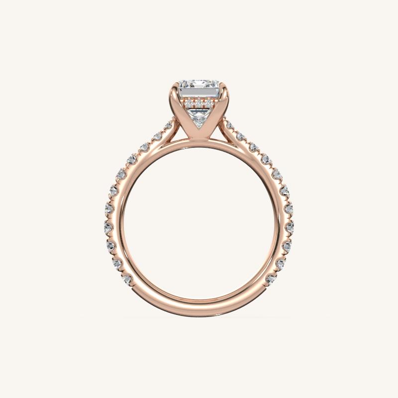 The Solienne – Cathedral Solitaire Hidden Halo Engagement Ring