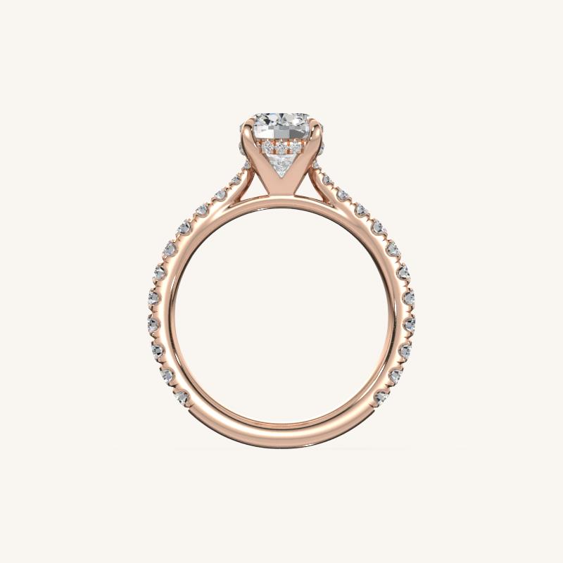 The Solienne – Cathedral Solitaire Hidden Halo Engagement Ring