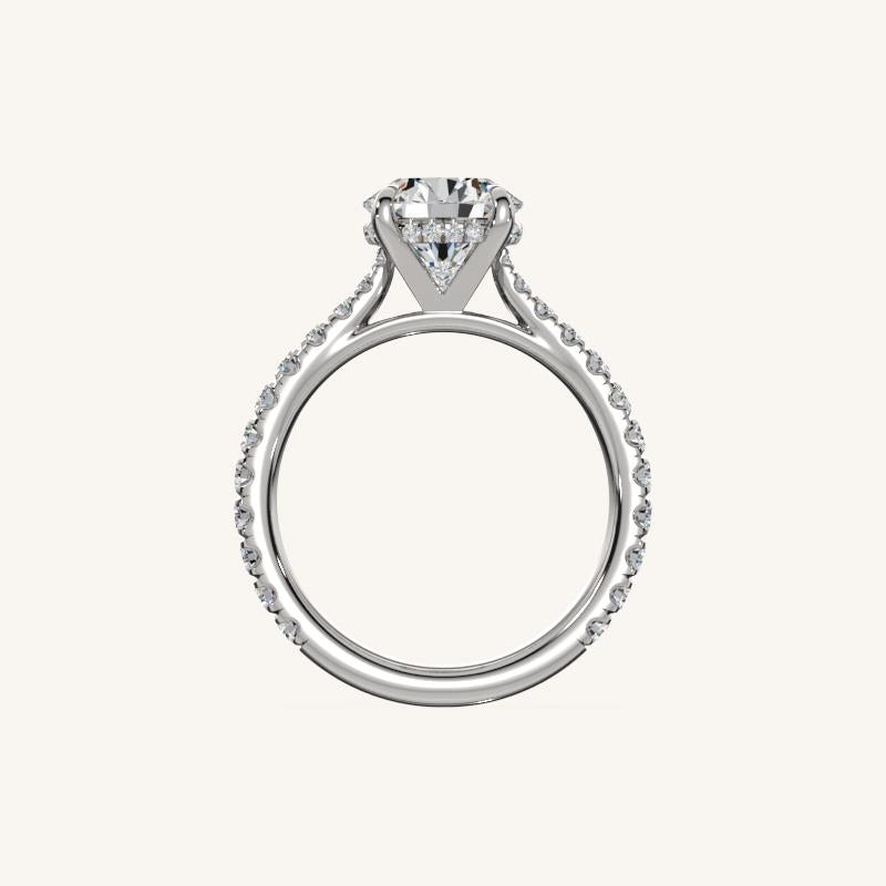The Solienne – Cathedral Solitaire Hidden Halo Engagement Ring