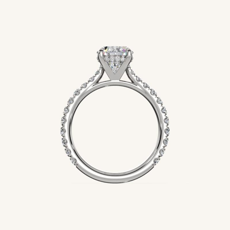 The Solienne – Cathedral Solitaire Hidden Halo Engagement Ring