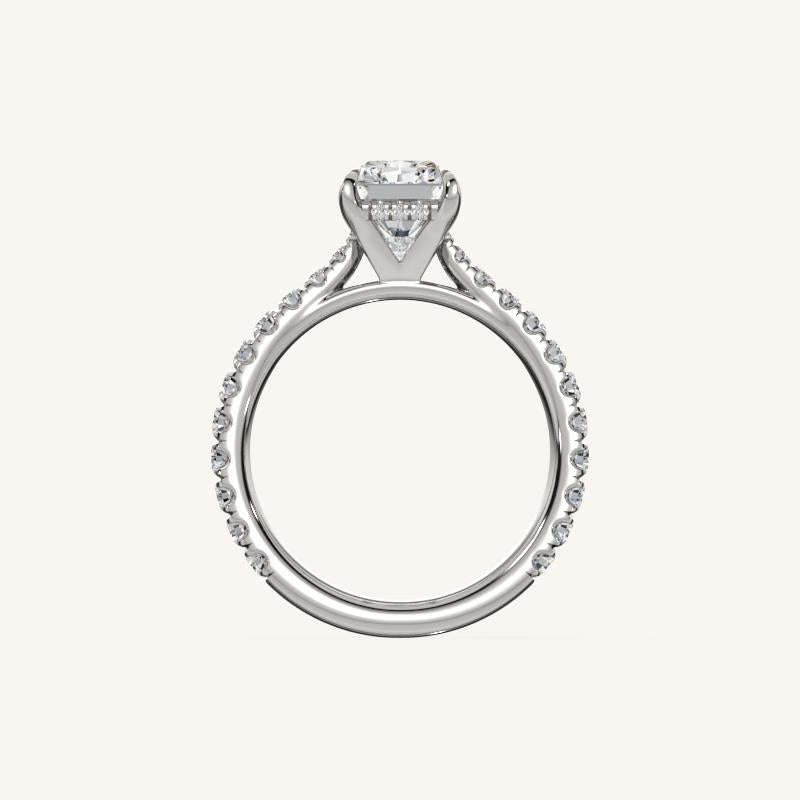The Solienne – Cathedral Solitaire Hidden Halo Engagement Ring