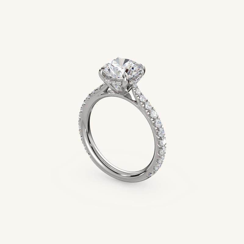 The Solienne – Cathedral Solitaire Hidden Halo Engagement Ring