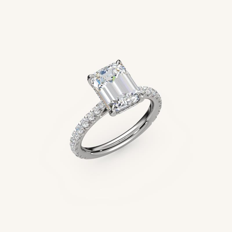 The Solienne – Cathedral Solitaire Hidden Halo Engagement Ring