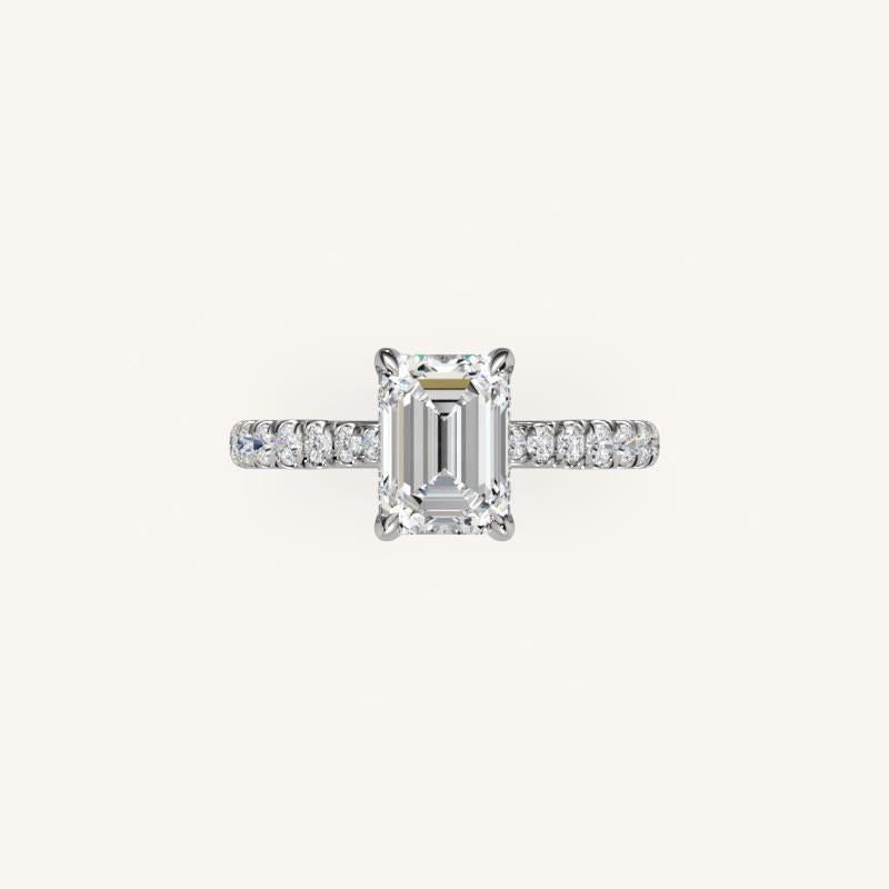 The Solienne – Cathedral Solitaire Hidden Halo Engagement Ring