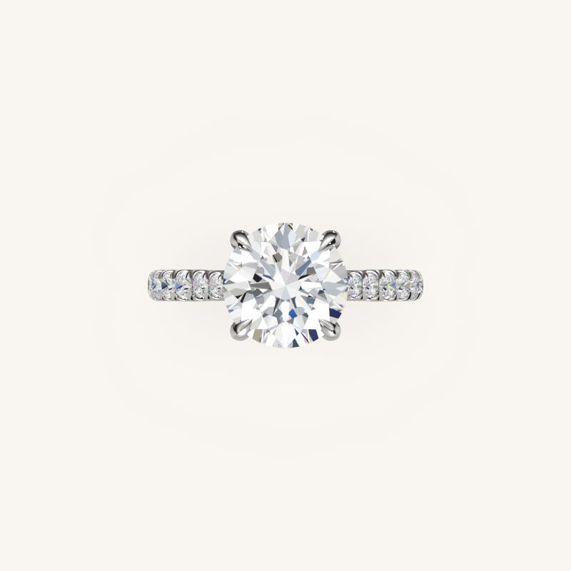 The Solienne – Cathedral Solitaire Hidden Halo Engagement Ring