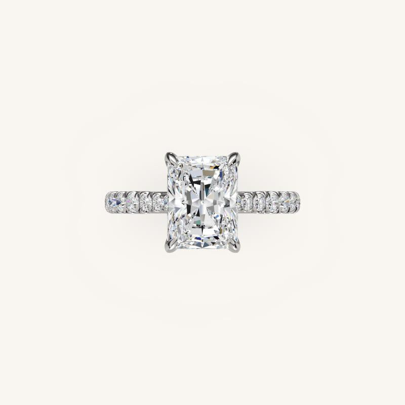 The Solienne – Cathedral Solitaire Hidden Halo Engagement Ring