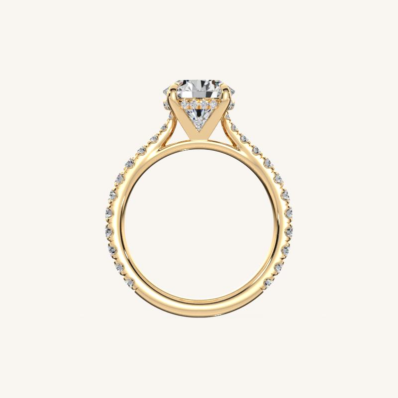 The Solienne – Cathedral Solitaire Hidden Halo Engagement Ring