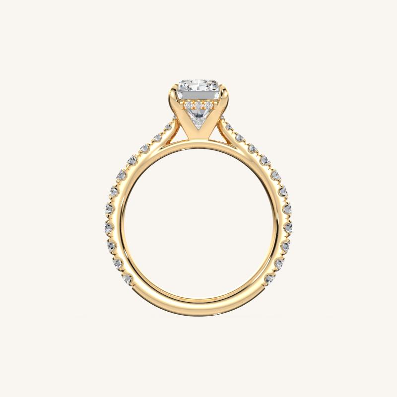 The Solienne – Cathedral Solitaire Hidden Halo Engagement Ring