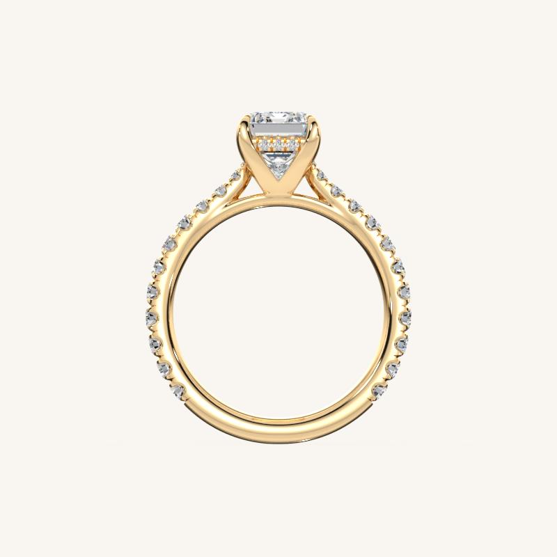 The Solienne – Cathedral Solitaire Hidden Halo Engagement Ring