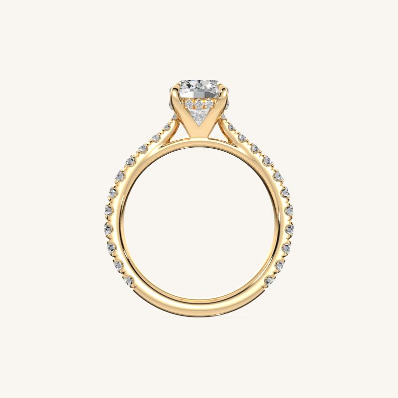 The Solienne – Cathedral Solitaire Hidden Halo Engagement Ring