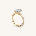 Load image into Gallery viewer, The Solienne – Cathedral Solitaire Hidden Halo Engagement Ring