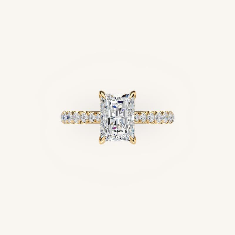 The Solienne – Cathedral Solitaire Hidden Halo Engagement Ring