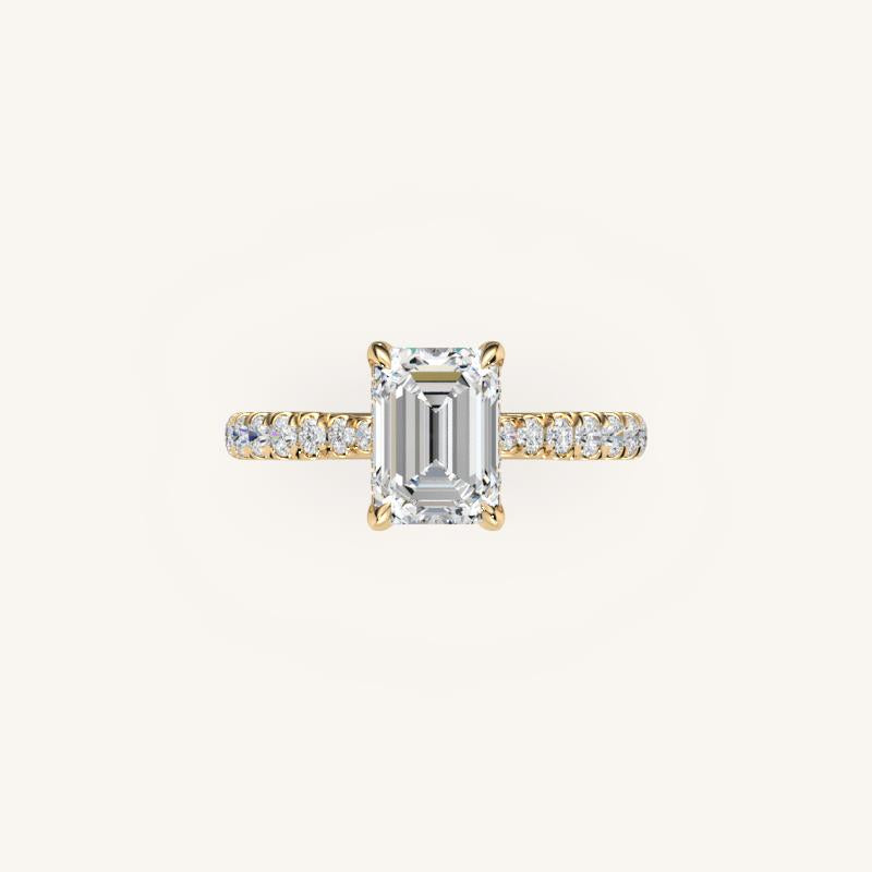 The Solienne – Cathedral Solitaire Hidden Halo Engagement Ring