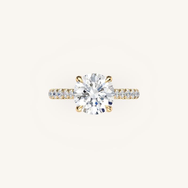The Solienne – Cathedral Solitaire Hidden Halo Engagement Ring