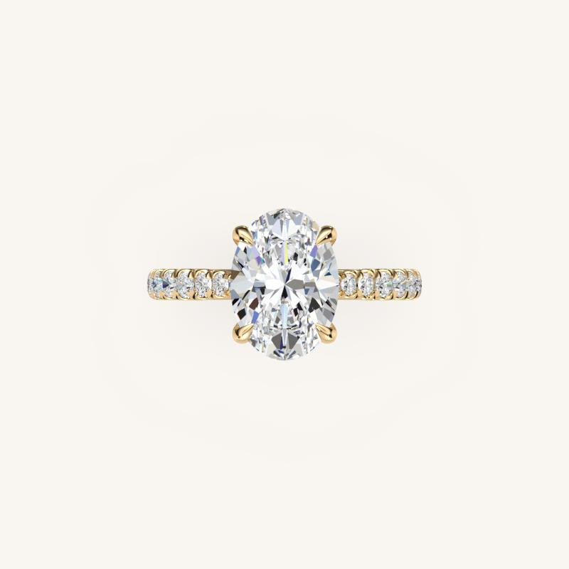 The Solienne – Cathedral Solitaire Hidden Halo Engagement Ring