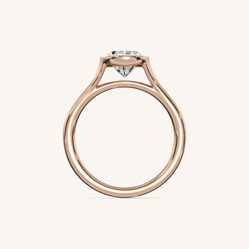 The Lunea – Floating Bezel Solitaire Engagement Ring