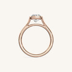 Load image into Gallery viewer, The Lunea – Floating Bezel Solitaire Engagement Ring