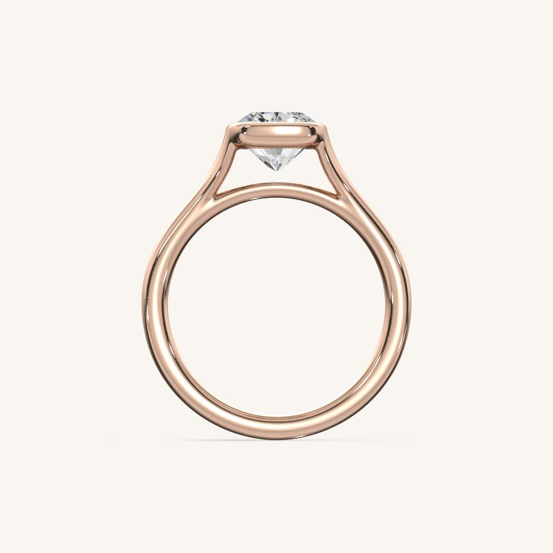 The Lunea – Floating Bezel Solitaire Engagement Ring