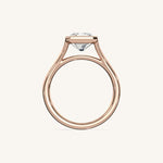 Load image into Gallery viewer, The Lunea – Floating Bezel Solitaire Engagement Ring