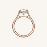Load image into Gallery viewer, The Lunea – Floating Bezel Solitaire Engagement Ring