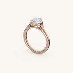 Load image into Gallery viewer, The Lunea – Floating Bezel Solitaire Engagement Ring
