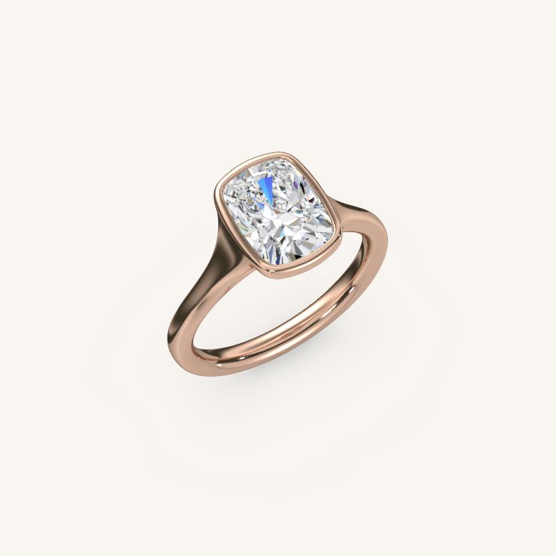 The Lunea – Floating Bezel Solitaire Engagement Ring