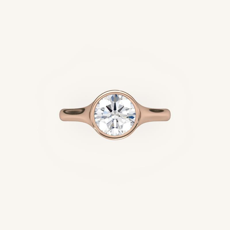 The Lunea – Floating Bezel Solitaire Engagement Ring